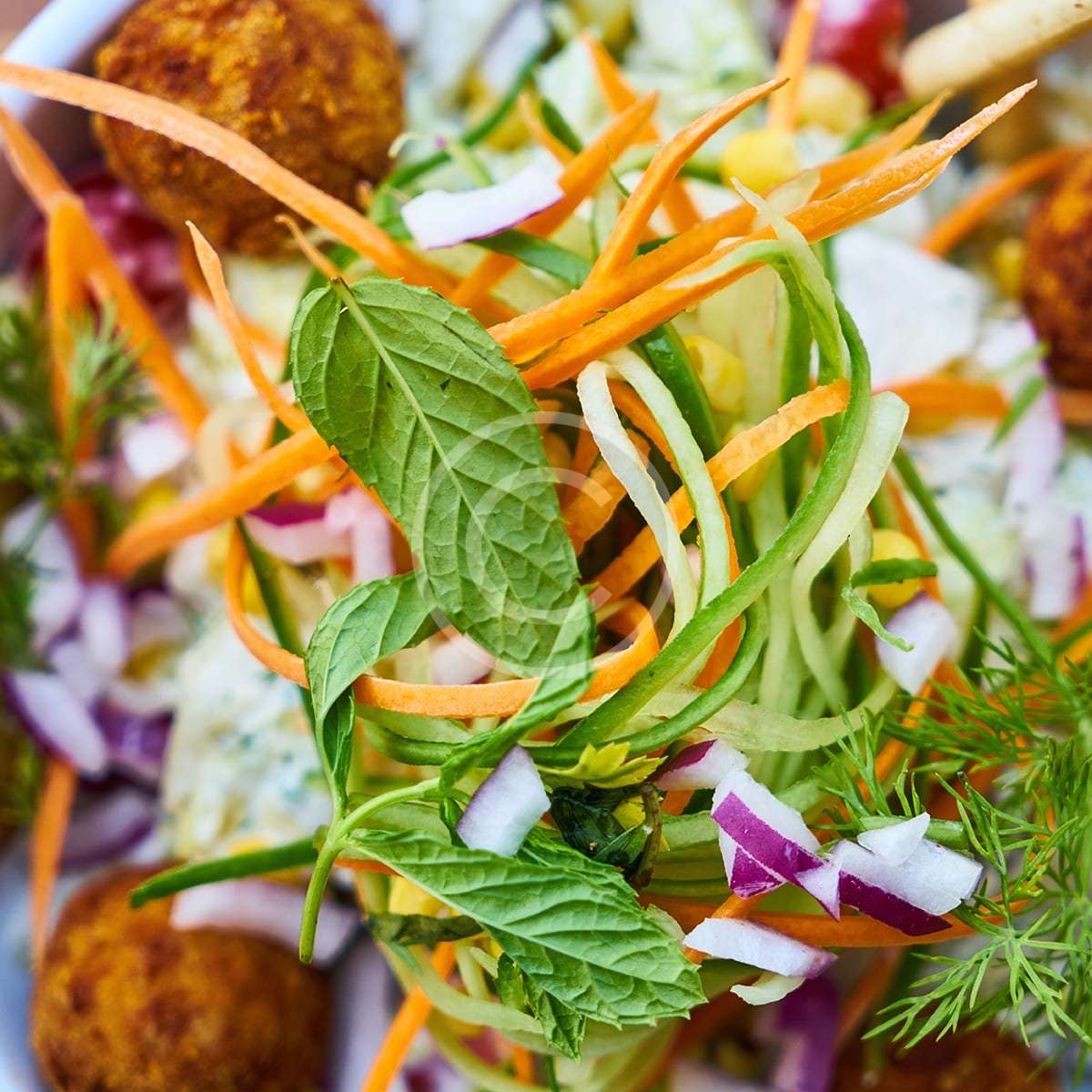 Vegetarian Salad with Garlic